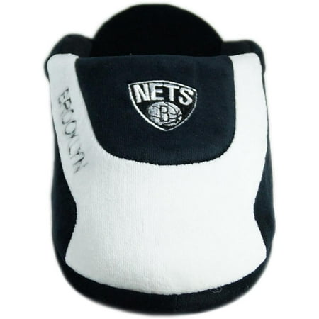 Nets Brooklyn NBA Comfy Feet Black White Slippers Adult Unisex (Best Shoes For Flat Feet Mens)
