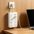 thumbnail image 4 of Rewenti Multi Hole Socket Home and Travel Convenient Multifunctional Short Line Designs Charging Socket 6 Ac Outlets 2 Usb 2 C Charging Ports, 4 of 6