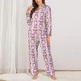 thumbnail image 2 of Balery Cute puppy Conjunto de Pijama con Estampado para Mujer, Conjunto de Dos Piezas con Manga Larga, Ropa de Dormir Suave con Bolsillos, Pijamas Cómodos-Small, 2 of 7