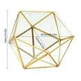 thumbnail image 4 of Gold Black Glass Geometric Terrarium Planter Pentagon Container Modern Decor, 4 of 10