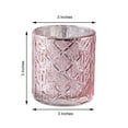 thumbnail image 3 of Efavormart 6 Pack Antique Rose Gold Mercury Glass Candle Holders, Votive Tealight Holders With Geometric Design for Wedding, Parties, Centerpieces Decorations, 3 of 11