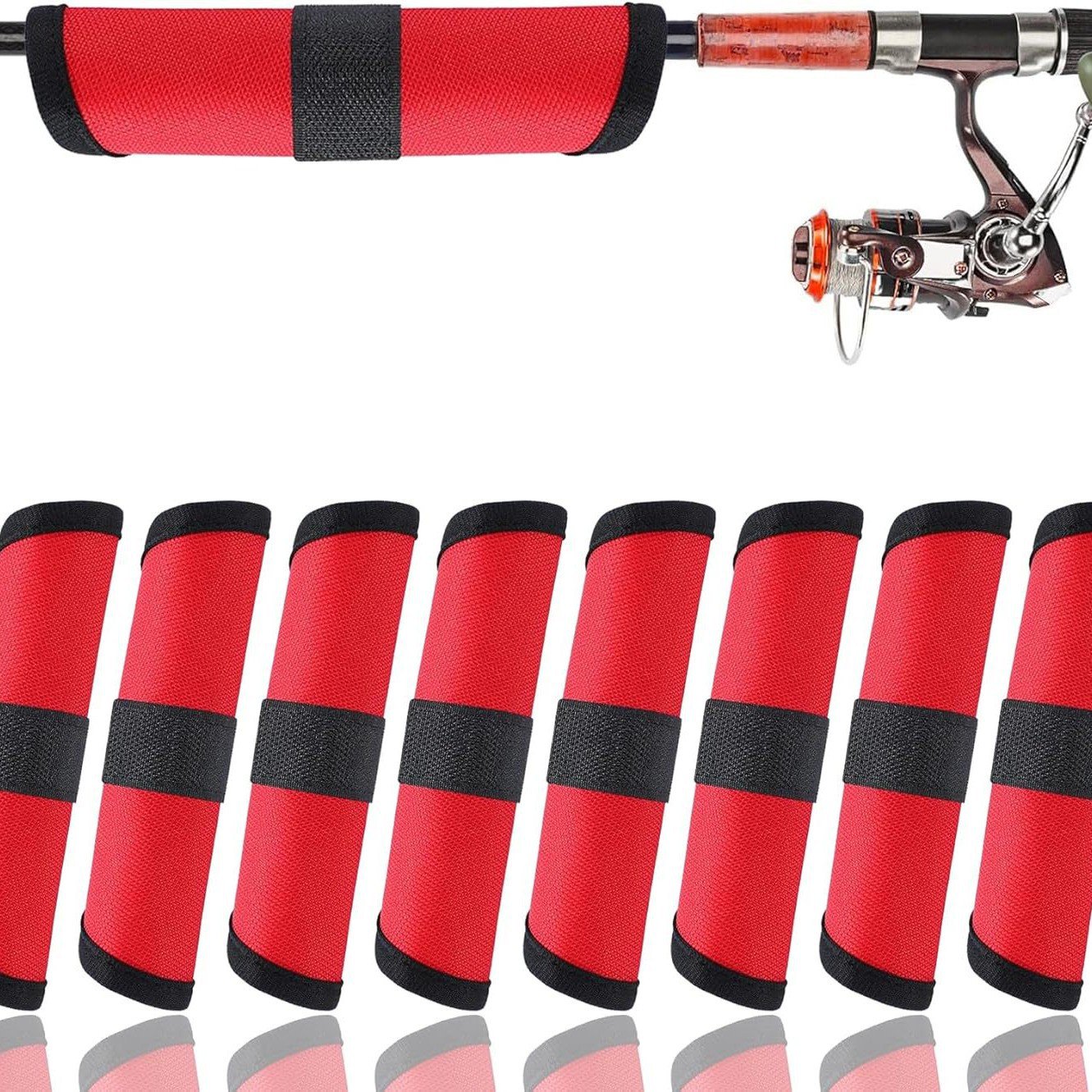 8 Pack Fishing Lure Wraps Lure Shield Hook Protector Covers Safe Bait Cover for Fishing Rod Anti-Scratch Fishing Tackle Accessories