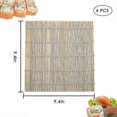 thumbnail image 3 of 2025 4 PCS 9.5" x 9.5" Natural Bamboo Sushi Rolling Mat, 3 of 5