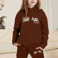 thumbnail image 2 of XEGLSBU Fall Outfits for Girls 10-12 2025 Girls Outfits Hoodies Letter Print Sweatshirt Stylish and Comfortable Everyday Wear Toddler Fall Outfits for Girls Photos Brown Size 4-5 Years, 2 of 4