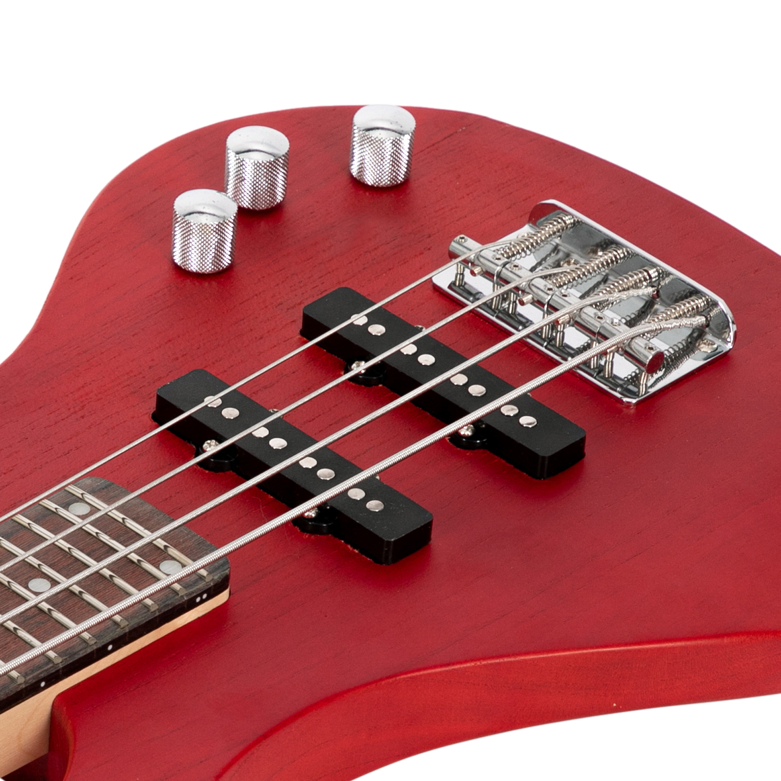 AsterOutdoor GW101 36in Small Scale Electric Bass Guitar Red photo 8