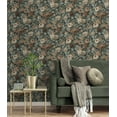 thumbnail image 2 of NextWall Midnight Blue & Café Rose Garden Peel and Stick Wallpaper, 2 of 8