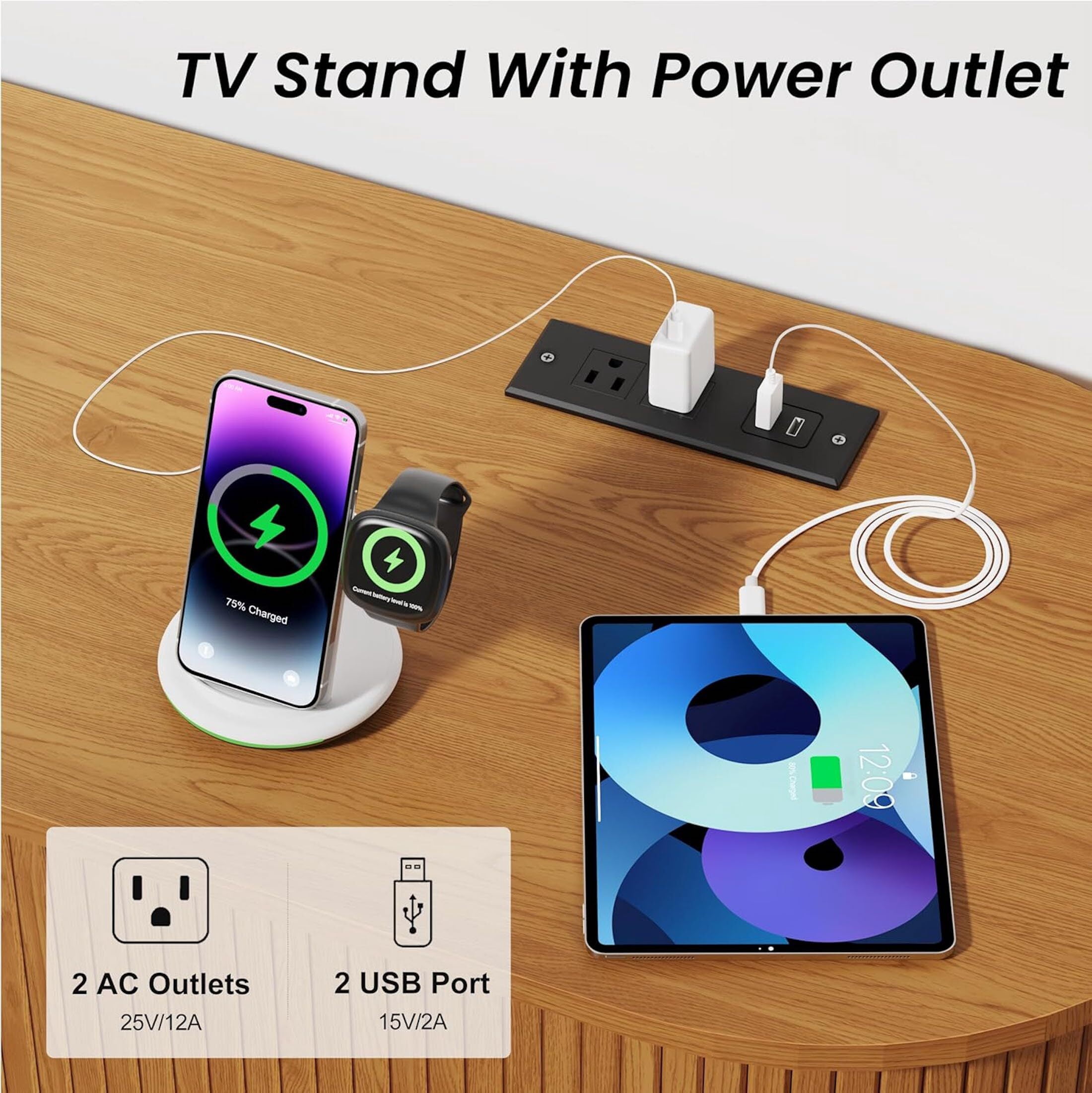 Aisword 63 Inch TV Stand with Power Outlet for TVs up to 70 Inch, Entertainment Center with Storage and Adjustable Shelves, Media Console with Sliding Doors for Living Room, Yellow