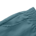 thumbnail image 4 of ctdiral Mens Linen Casual Shorts Elastic Waisted Drawstring Beach Shorts Solid Color Loose Fit Cargo Shorts Multi Pockets Lounge Shorts, 4 of 7