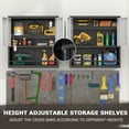 thumbnail image 2 of Garage Wall Cabinet with Locking Doors and Adjustable Shelf, Metal Wall Cabinet, Floating Upper Storage Cabinet (BlackGrey), 2 of 8