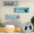thumbnail image 3 of Duety 3Pcs Wooden Wall Art Signs,Farmhouse Kitchen Wall Decor Rustic Wooden Eat Drink Love Wood Sign Decorative Kitchen Signs Wall Decor Wood Wall Hanging Plaque for Home Kitchen Bedroom, 3 of 9