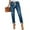 Dark Blue, variant on FrzhBrz Jeans for Women Baggy Ripped Mid Waisted Boyfriend Jeans Loose Fit Distressed Stretchy Denim Pants