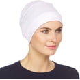 thumbnail image 1 of Beemo Turban pour Femmes contre le Cancer Garde la Tête Chaude et Confortable - Blanc, 1 of 1