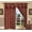 Burgundy, variant on Elegant Comfort Curtain Panel Set with Attached Waterfall Valance, Jacquard Fabric, (SET of 2), 54 x 84 Inches, Purple
