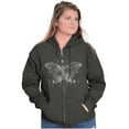 thumbnail image 4 of Butterfly Symbolism Spirit Animal Zip Hoodie Sweatshirt Women Brisco Brands 2X, 4 of 6