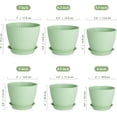 thumbnail image 2 of Plastic Plant Pots,Bexikou 6 Pack Indoor Nursery Pots with Drainage Holes, Flower Planter Pots for Indoor Outdoor, Garden Containers Sets for Vegetable Herbs Flowers, 2 of 8