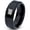 Black Bevel Polish Tungsten, variant on Tungsten Oregon The Beaver State Band Ring 8mm Men Women Comfort Fit Gray Flat Cut Brushed Polished