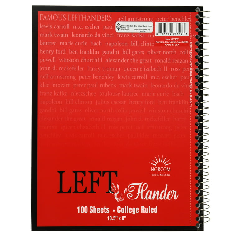 Left-Handed A5 Spiral Bound Notebook