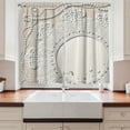 thumbnail image 2 of Ambesonne Vintage Kitchen Curtains, Medallion Lace Ornate Pearl, 55"x45", White Eggshell Coconut, 2 of 3
