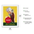 thumbnail image 2 of Drink (Trink) Coca Cola - Refreshing (Das Erfrischt) - Vintage Advertising Poster c.1950s - Japanese Unryu Rice Paper Art Print (Unframed) 18 x 24 in, 2 of 4