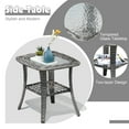 thumbnail image 4 of Ovios 9 Pieces Outdoor Patio Furniture with 30Inch Gas Fire Pit Table CSA Approved Grey Wicker Conversation Set with 360 Degree Swivel Rocking Chair, 4 of 6