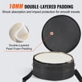 thumbnail image 5 of VEVOR 5-Piece Drum Bag Kit, Durable 1680D Oxford Material, Cushioned Cases with 1.5m Removable Shoulder Strap and Carry Handles, Collapsible, Fits 22'' Bass, 12''/13''/16'' Toms, 14'' Snare, 5 of 9