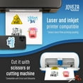 thumbnail image 6 of JOYEZA Inkjet Printer Printable Vinyl Sticker Paper, Glossy White, 25 Sheets, 6 of 9