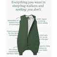 thumbnail image 2 of PurComfy Supersoft Toddler Sleep Sack With Feet 1.0 Tog, Premium Bamboo Viscose Sleep Sacks With Legs 2-Way Zipper Sleep Bag Walker 6-15 Month, Forest, 2 of 9
