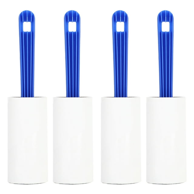 4Pcs/Set Pet Hair Remover Sticky Lint Remover Dog Cat Portable Hair Removal Rollers60 Layer Blue