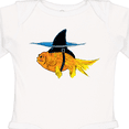 thumbnail image 4 of Inktastic Funny Goldfish with Shark Fin Boys or Girls Long Sleeve Baby Bodysuit, 4 of 5