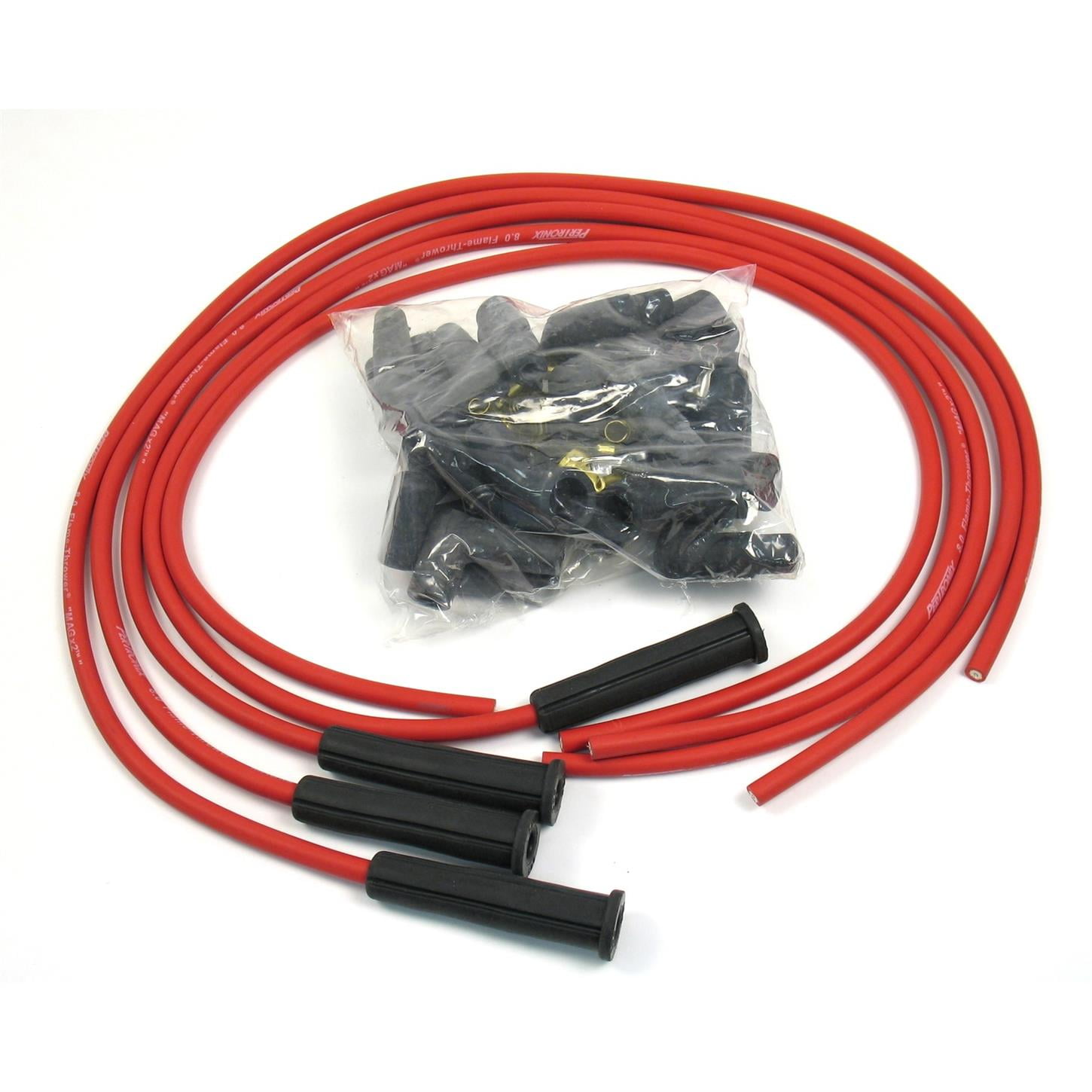 PerTronix 804480 FlameThrower Spark Plug Wires, 4 Cyl, 8mm Universal