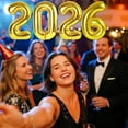 thumbnail image 2 of 2026 Balloons Foil Gold Numbers for Decorating New Year's Parties 16 Inch, 2 of 5