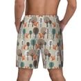 thumbnail image 3 of Kdxio Squirrels And Trees Print Men'S Swim Trunks With Compression Liner 7 Inch Inseam Quick Dry Swim Shorts, 3 of 7