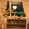 thumbnail image 1 of Brand New 2 Layers Rural Style Window Drape 100% Cotton Curtains Natural Hemp Curtain Rod Pocket Ruffles Cake Layer Lace Cortina, 1 of 5