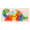 thumbnail image 1 of Juguetes educativos cognitivos de madera para educación temprana para niños, rompecabezas estéreo 3D con formas de animales de madera que se acumulan y combinan, 1 of 2