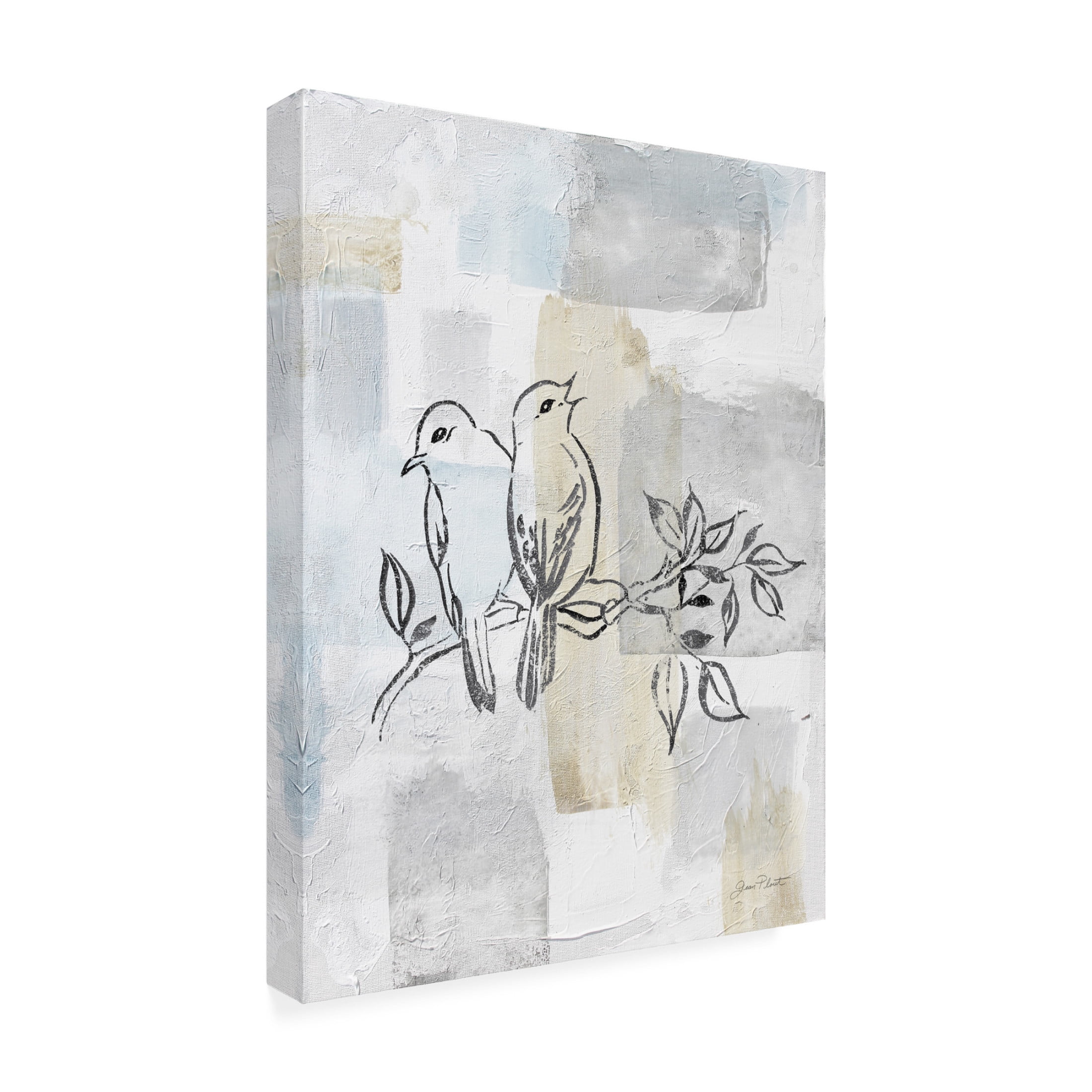 Canvas Wall Art - Jean Plout 'Washy Abstract Canvas C' Wall Art for Living Room, Bedroom, or Office Décor by Trademark Fine Art - 14 x 19 Inches