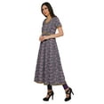 thumbnail image 2 of Moomaya Kurta à Manches Courtes Imprimée pour Femmes, Fente avant, Vêtements d'Été, 2 of 6