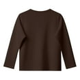 thumbnail image 4 of Tshirt Boys Brown Long Sleeve Shirt Kids Boys Crew Neck Basic Tees Boys Fall Shirts Girls Size 9-10 Years Clothes, 4 of 5