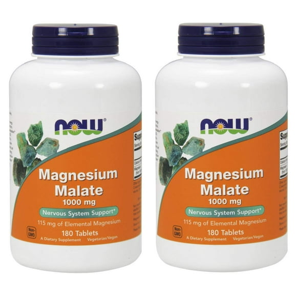 Supplement NOW Malato de Magnesio 1000 mg 180 comprimidos x 2