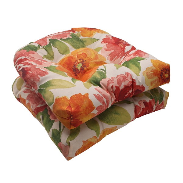 Details about   2 Pack Garden Patio Seat Pad Outdoor Polyester Fabric Cushion Tropical Flower 