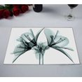 thumbnail image 2 of PKQWTM Xray Image Flower White Amaryllis Kitchen Dining Table Mats Placemats Size 12x18 Inches, Set of 2 Pieces, 2 of 2
