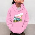 thumbnail image 2 of Hoodies for Boys 8-10 3D Printed Dinosaur Long Sleeve Graphic Hooded Sweatshirts Oversized Warm Sweater Pullover Tops,9-10 Years,Z10-Pink, 2 of 4