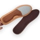 thumbnail image 4 of 1 par de plantillas transpirables para zapatos, cómodas plantillas de piel de vaca que absorben el sudor, plantillas de tela antideslizantes, color marrón topo, talla 45-46, 4 of 7