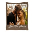thumbnail image 5 of Custom Blanket with Photos, Personalized Text Customized Blanket for Valentine's Day, Gift for Father Mother's Day, Christmas,30"x40", 5 of 6