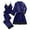 #1 3 piece_Dark Blue, variant on Women's Silk Satin Pajama Set - Lace Accent 3/4/5-Piece Robe & Loungewear Set, Sexy Elegant Sleepwear for Bridal & Gift-Giving