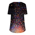 thumbnail image 4 of Tnhcen Chemises Décontractées à Manches Courtes et Col Rond pour Femmes - Blouse Plissée à Imprimé Floral avec Extensibilité Douce Coupe Régulière pour Usage Quotidien et Voyage P-2TG, 4 of 6