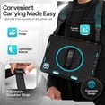thumbnail image 3 of Protective Case for iPad Pro 11 Inch M4 5th Generation 2024 - Shockproof Cover Case with Pencil Holder, Rotating Handle, Adjustable Stand & Shoulder Strap (Model: A2836/A2837/A3006), Mint, 3 of 11