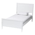thumbnail image 3 of Baxton Studio Roni Ensemble de Chambre Simple 4 Pcs en Bois Blanc avec Bords Festonnés, 3 of 14