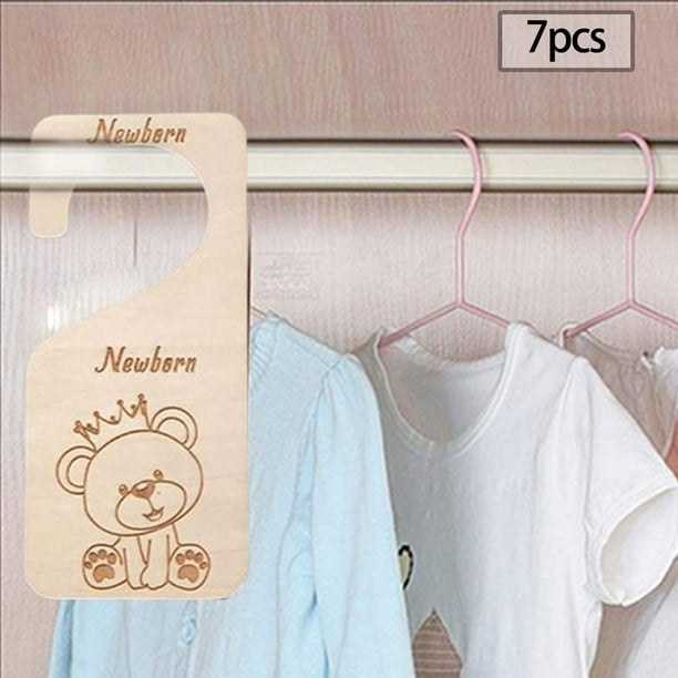 STARTIST 7 Pieces Adorable Baby Closet Dividers Nursery Clothes Organizers Newborn Closet B