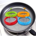thumbnail image 3 of Anillo de huevo de silicona, anillo antiadherente para cocinar huevos, anillo para cocinar huevos, máquina de hacer tortillas redondas de silicona, molde para tortilla de cocina y panqueques (4 unidad Afortunado Sencillez, 3 of 5