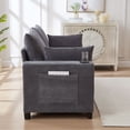 thumbnail image 4 of S-HOME Upholstered Corduroy Sofa in with USB Ports and Cup Holders, Spacious 78 Inch 3-Seater Living Room Couch，Gray, 4 of 8